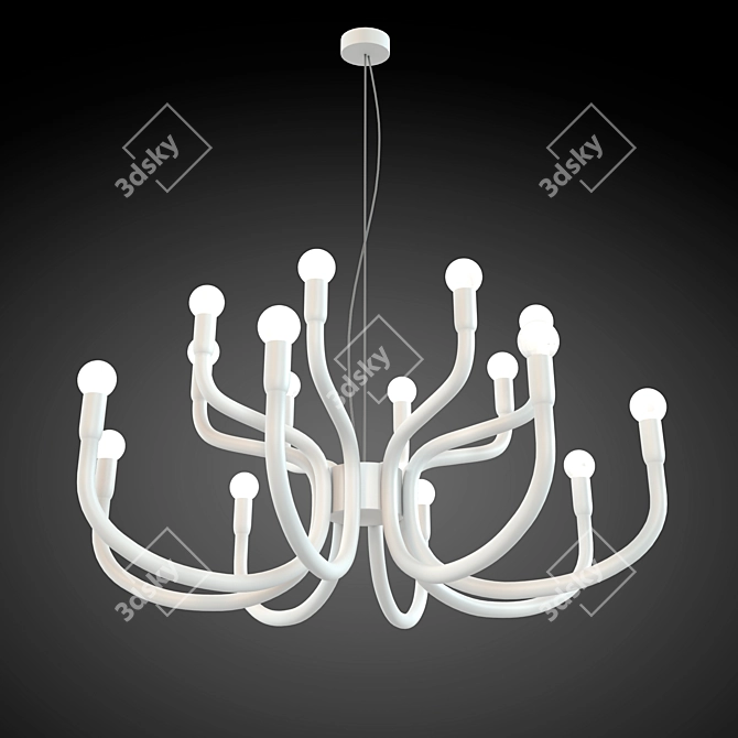 Sleek Karman Snoob Pendant Light 3D model image 2