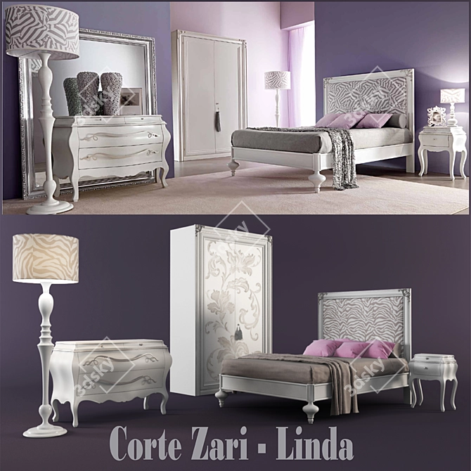 Italian Bedroom Set by Corte-Zari 3D model image 1