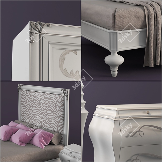 Italian Bedroom Set by Corte-Zari 3D model image 2