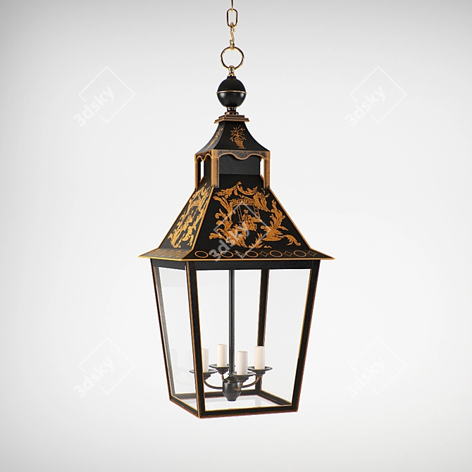 Stylish Vaughan Pagoda Lantern 3D model image 1