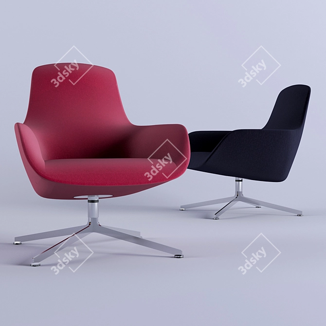 Elegant Zanotta Kent Armchair 3D model image 1