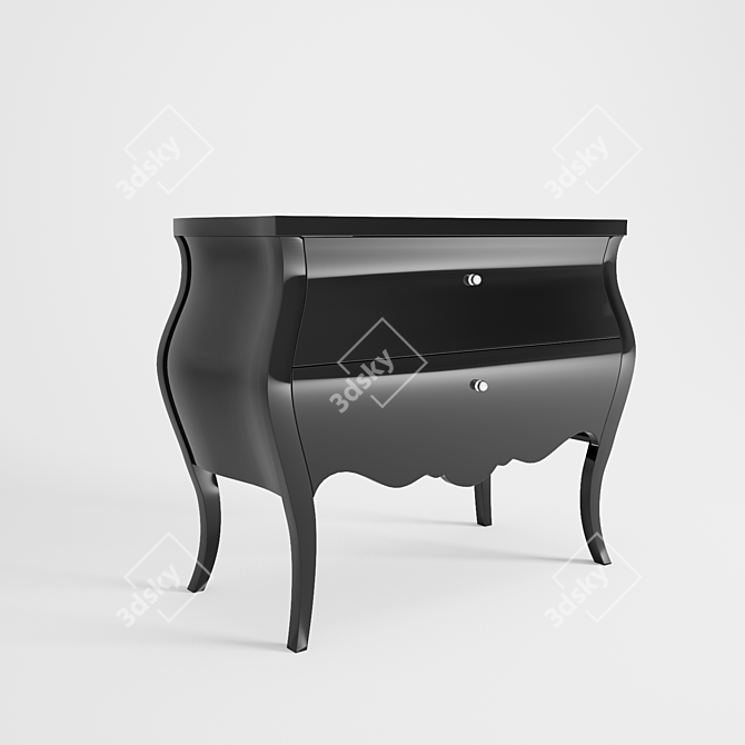 Elegant Ebony Commode 3D model image 1