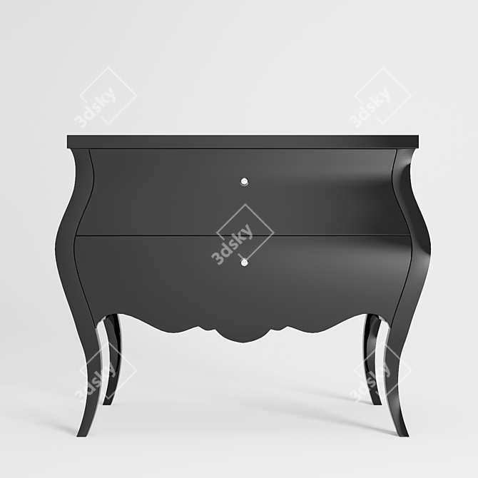 Elegant Ebony Commode 3D model image 2