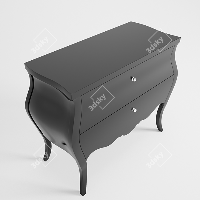 Elegant Ebony Commode 3D model image 3