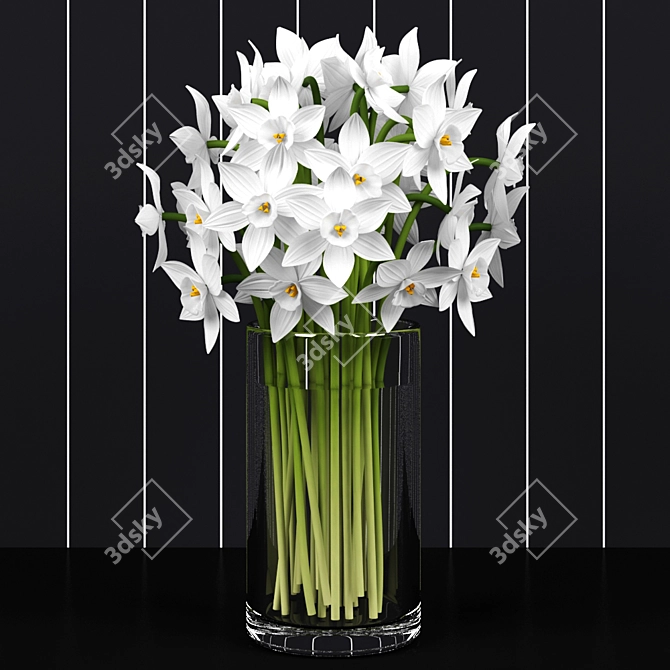 Blooming Beauty: Daffodils to Brighten Your Space 3D model image 3