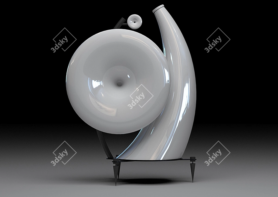 Powerful Horn Speaker Install 3D model image 1