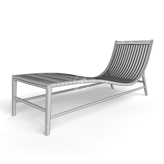 Poolside Lounger 3D model image 3