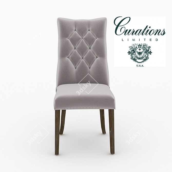 Elegant Albert Side Chair: Curations Limited 3D model image 1