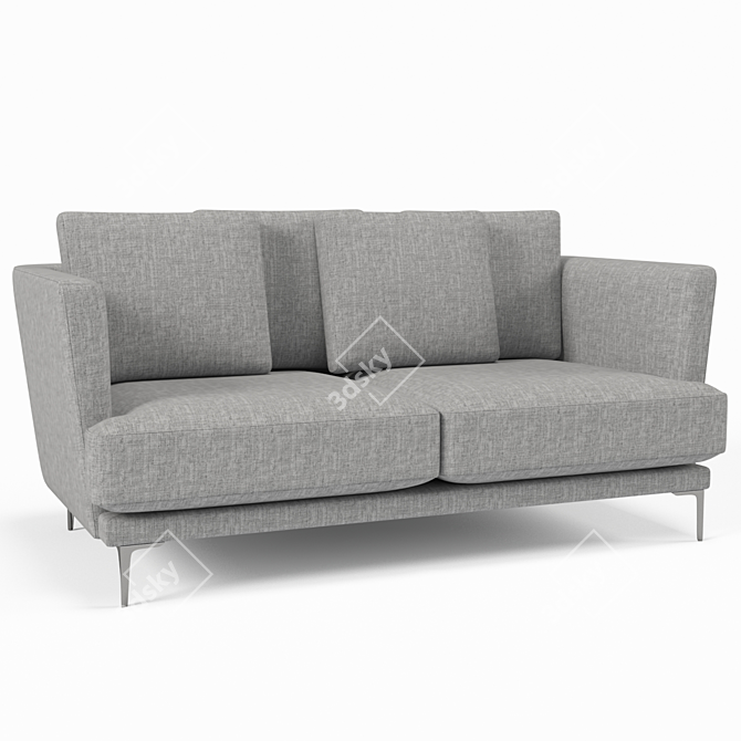 Cozy and Stylish 2.5-Seat Sofa 3D model image 1