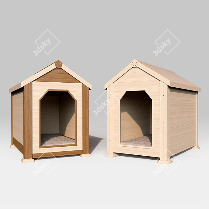 Title: Cozy Canine Booth - Soft Accommodation for Your Pets 3D model image 1