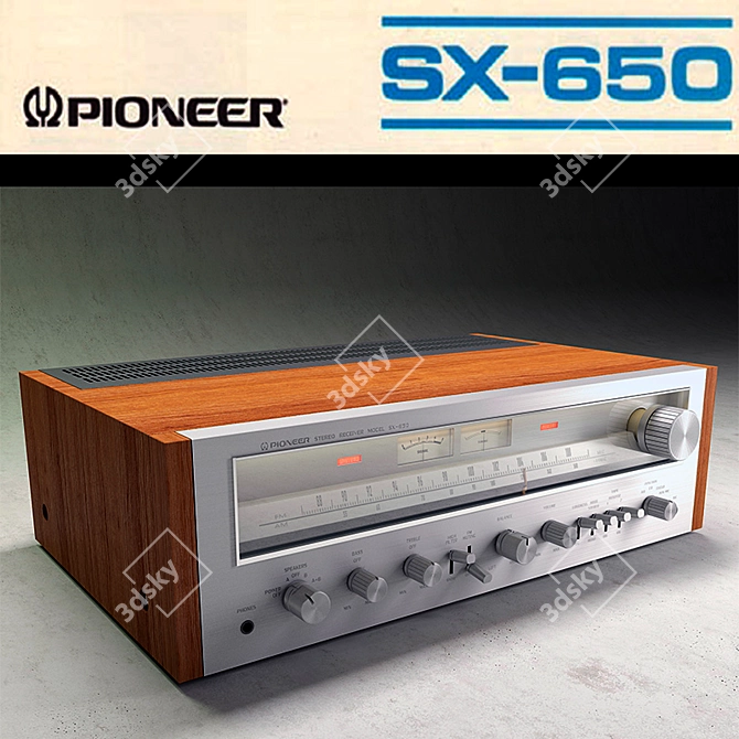 Vintage Pioneer SX-650 Receiver 3D model image 1