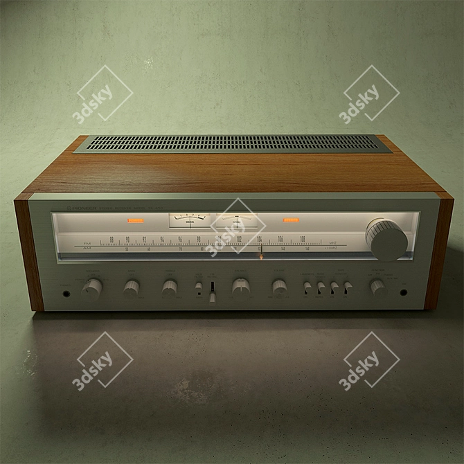 Vintage Pioneer SX-650 Receiver 3D model image 2