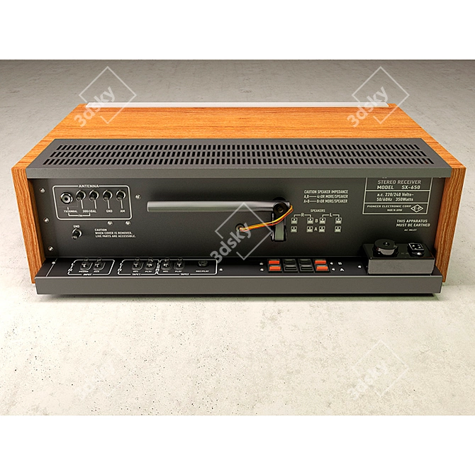 Vintage Pioneer SX-650 Receiver 3D model image 3