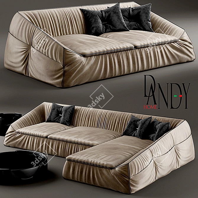 Elegant Suite Divan by Gamma Arredamenti 3D model image 1