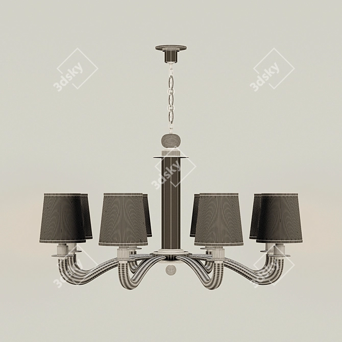 Elegant Aerin Tuileries Chandelier 3D model image 2