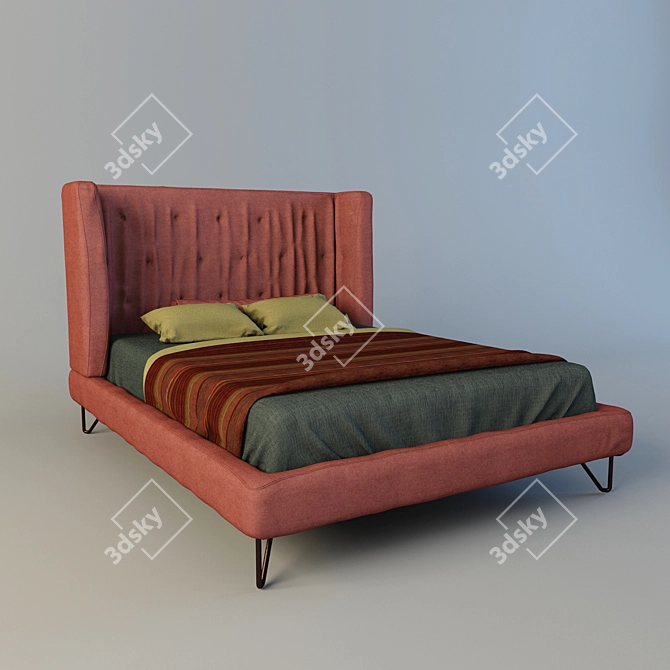 Elegant Letto Vendome Bed 3D model image 1