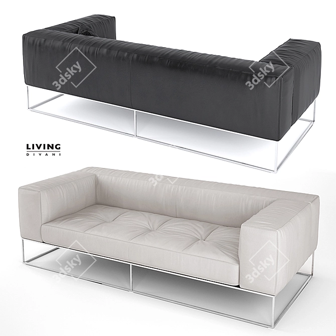 Elegant Comfort: Livingdivani Ile Club 3D model image 2