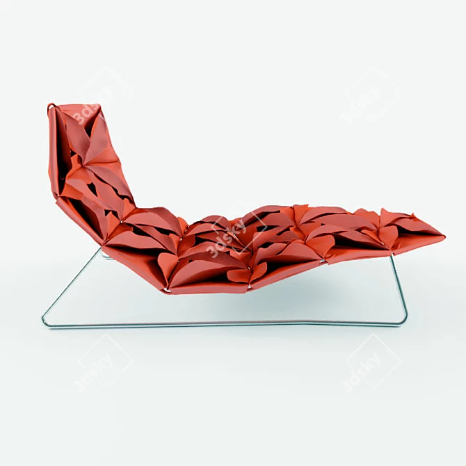 Floral Bliss Lounger 3D model image 2