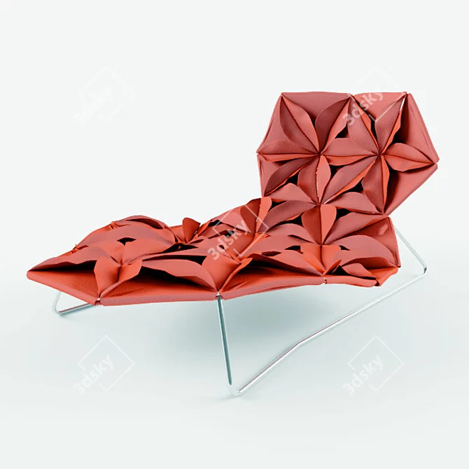 Floral Bliss Lounger 3D model image 3