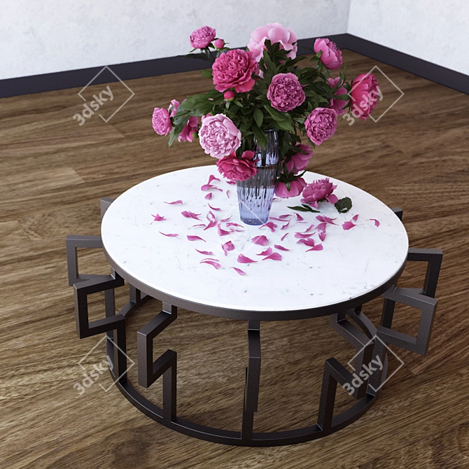 Title: Minimalist Coffee Table Set 3D model image 3