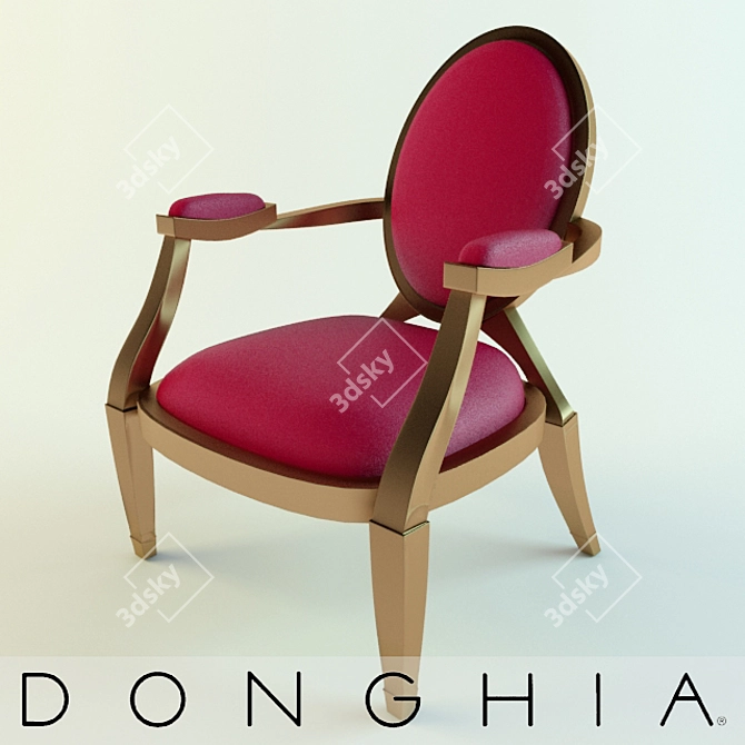 Elegant Donghia Medallion Armchair 3D model image 1