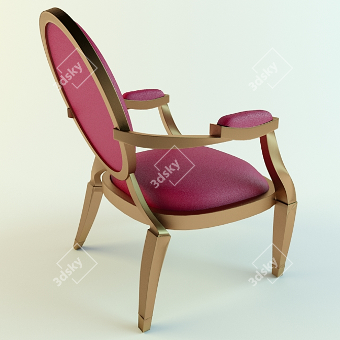 Elegant Donghia Medallion Armchair 3D model image 2