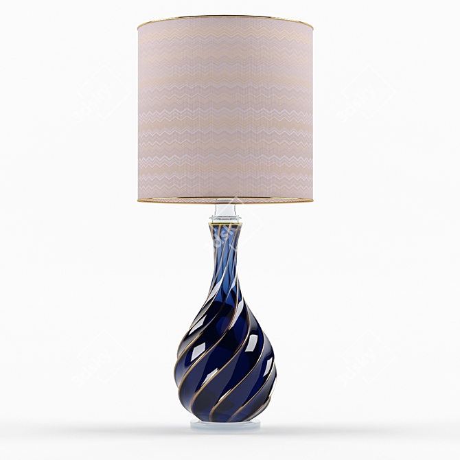 Bassett Mirror Tiburon Table Lamp: Elegant Modern Lighting 3D model image 1