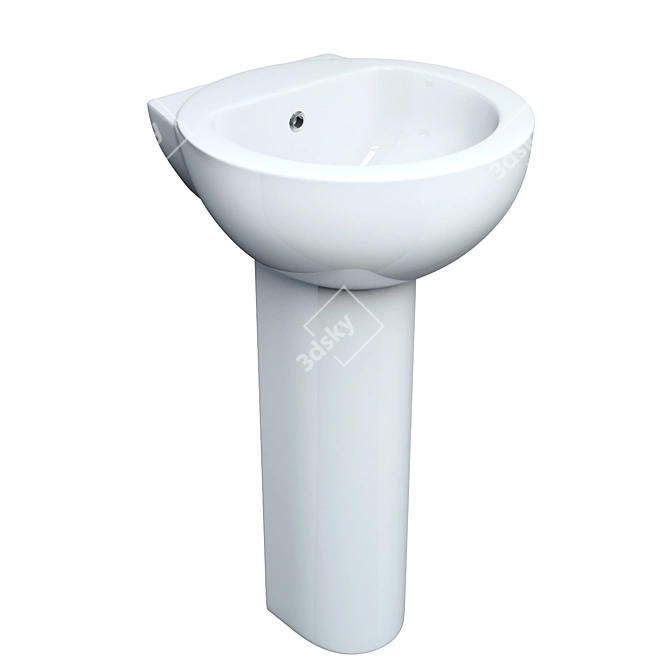 Sanita Luxe ART Washbasin: Elegant and Functional 3D model image 1
