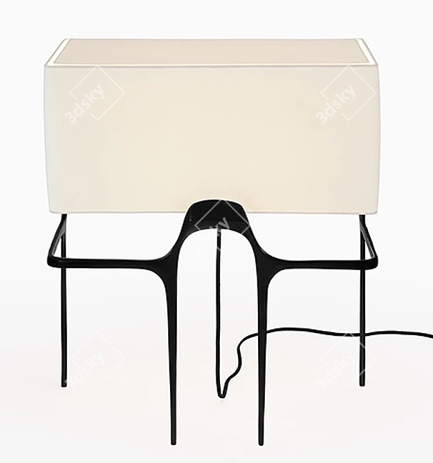 Elegant Flint Table Lamp  3D model image 2