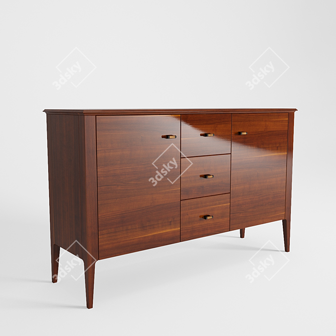 Stylish Modern Sideboard 3D model image 1