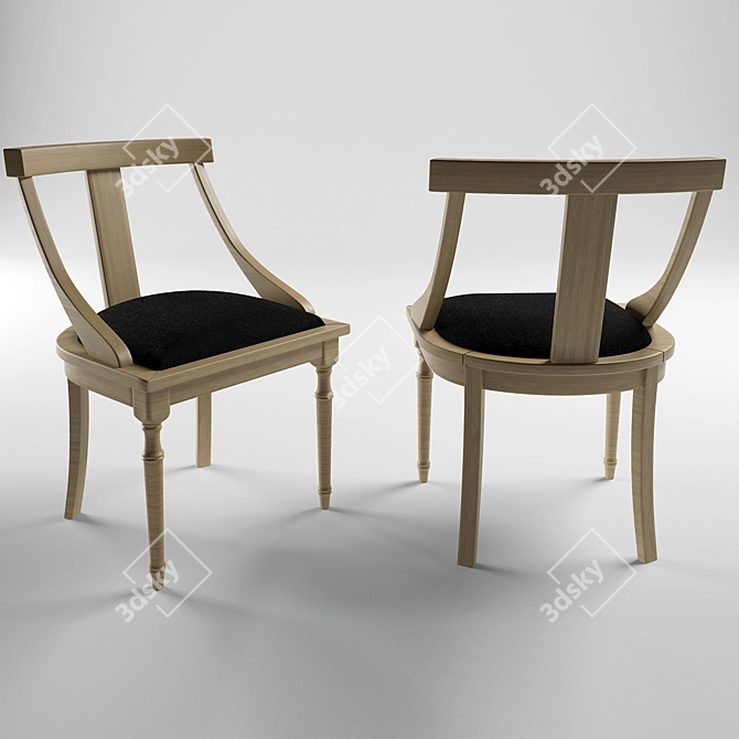 Elegant Classic Chair 3D model image 1