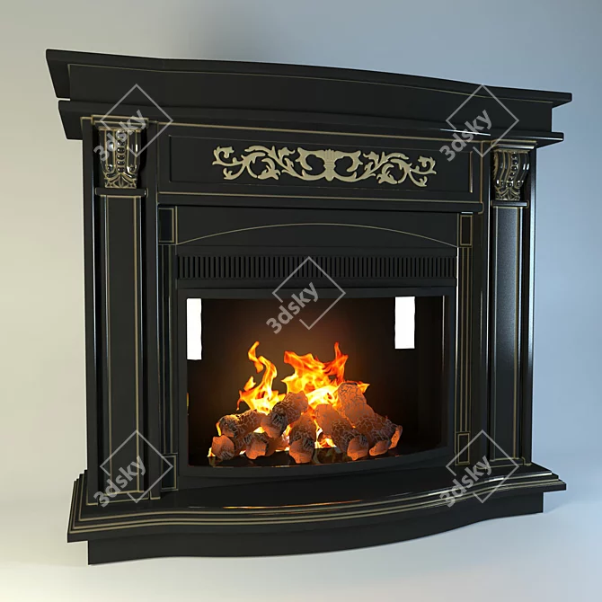 ALEX BAUMAN Raffaele Electric Fireplace 3D model image 1