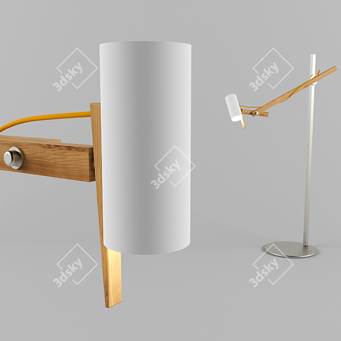 Elegant Floor Lamp: Idol Torcher 3D model image 2