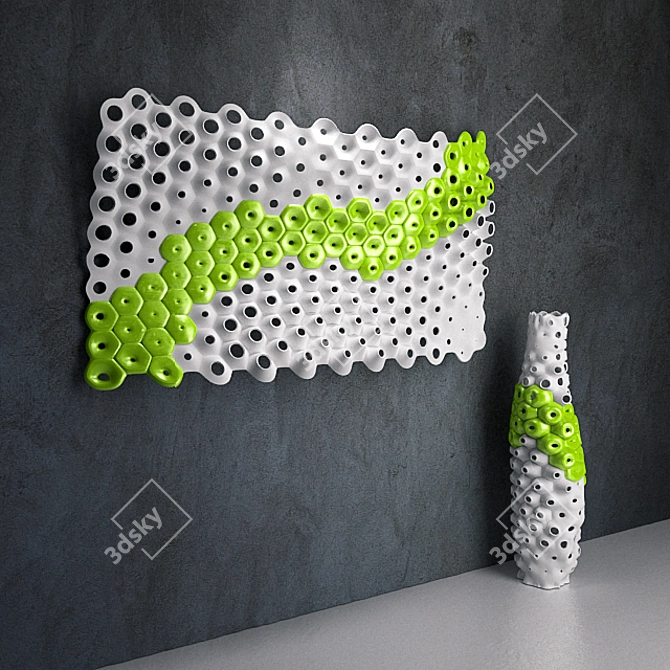 Elegant Parametric Surface: "Hex 3D model image 1