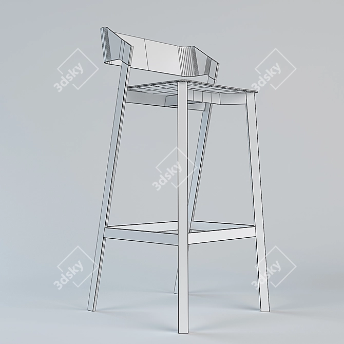 Modern Merano Barstool: Stylish and Elegant 3D model image 3