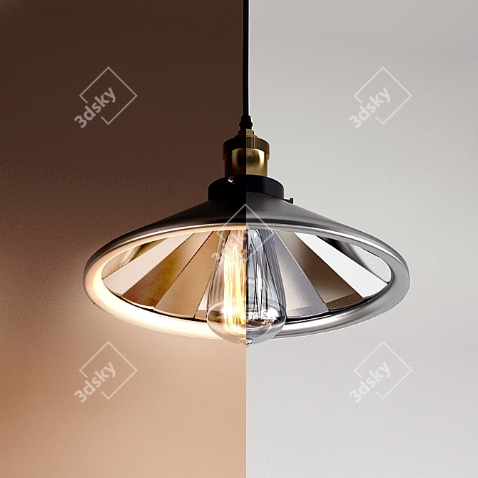 Sleek Pod Pendant Light 3D model image 3