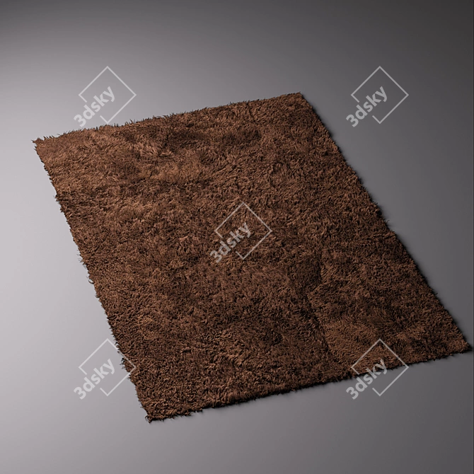 Versatile Brown/Black Carpet: 200x300cm 3D model image 2