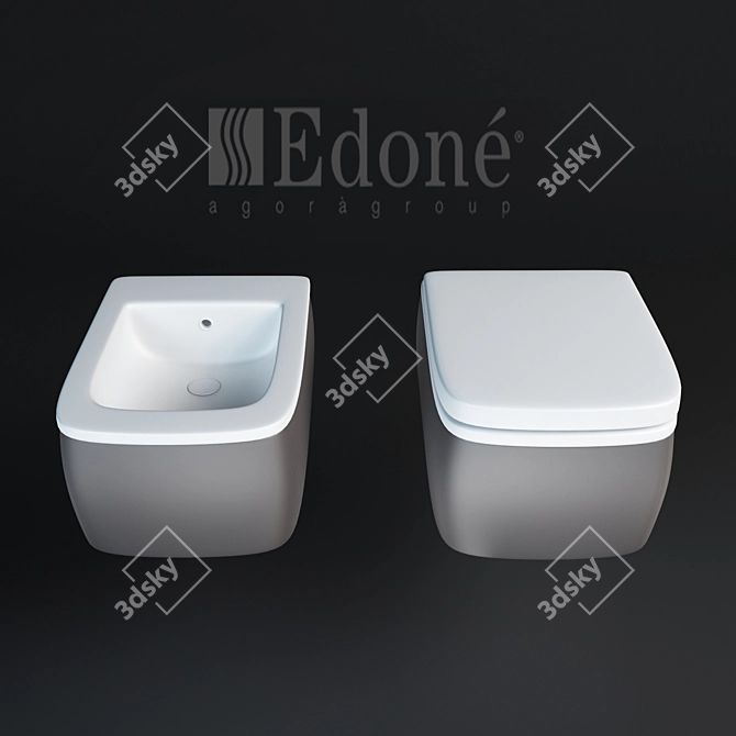 Removable Seat Toilet 3D model image 2