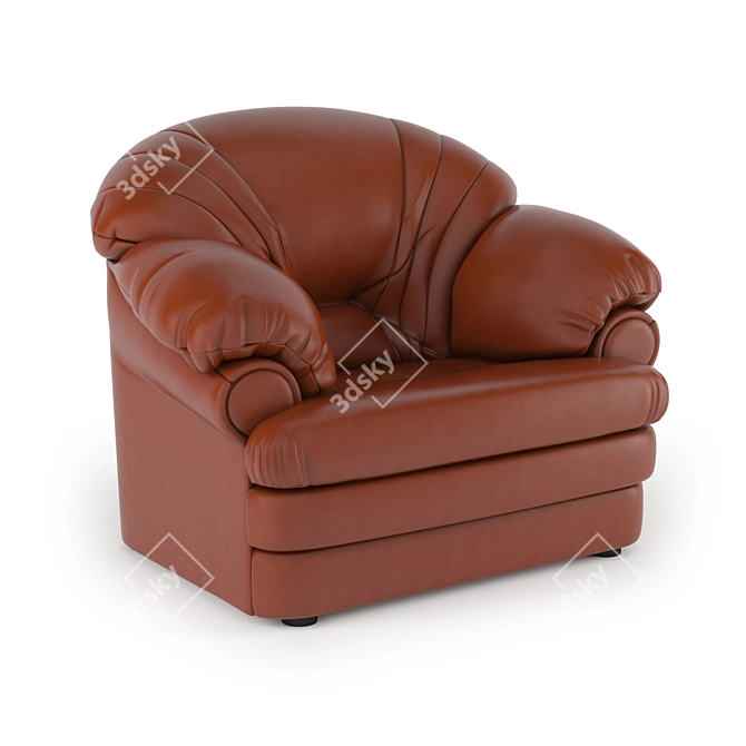 Regal Throne: The Imperial Chair 3D model image 1