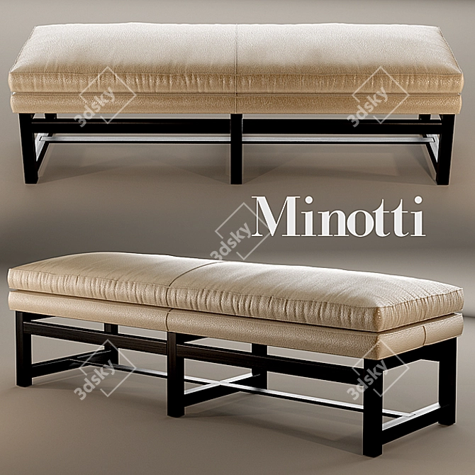 Modern Flynt Bench: Stylish Seating 3D model image 1