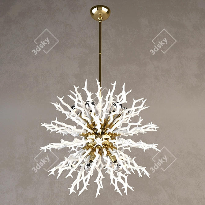 Elegant Diallo Large Chandelier 3D model image 1
