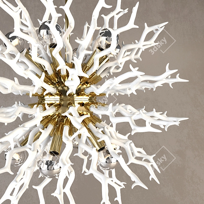Elegant Diallo Large Chandelier 3D model image 2