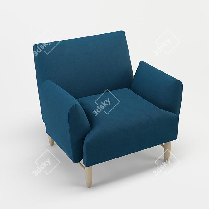 Elegant Copla Armchair 3D model image 1