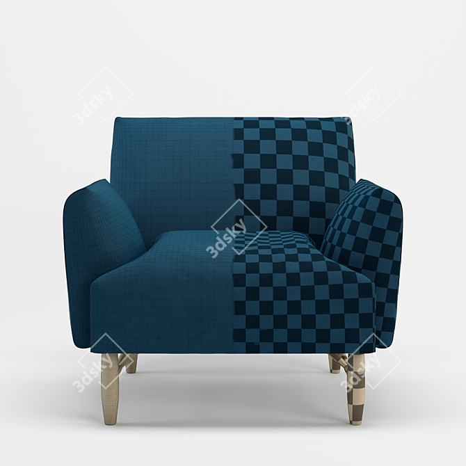 Elegant Copla Armchair 3D model image 2