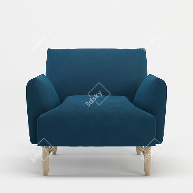 Elegant Copla Armchair 3D model image 3