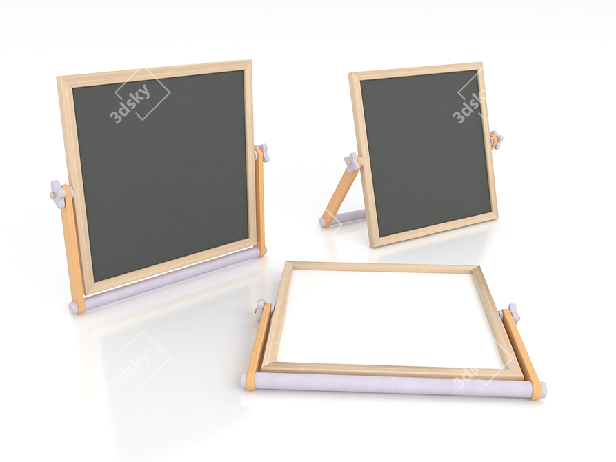 Kids' Wooden Activity Board 3D model image 1