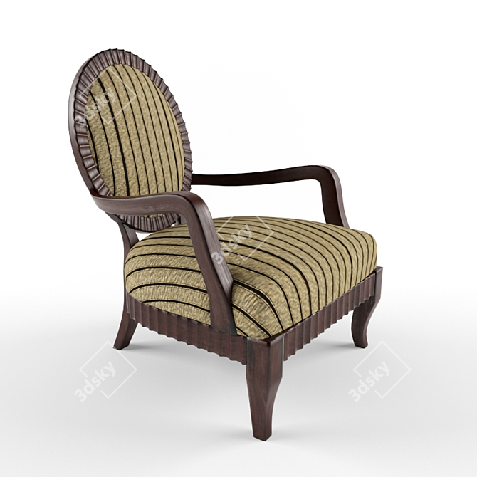 Elegant Century Ellipse Chair 3D model image 1