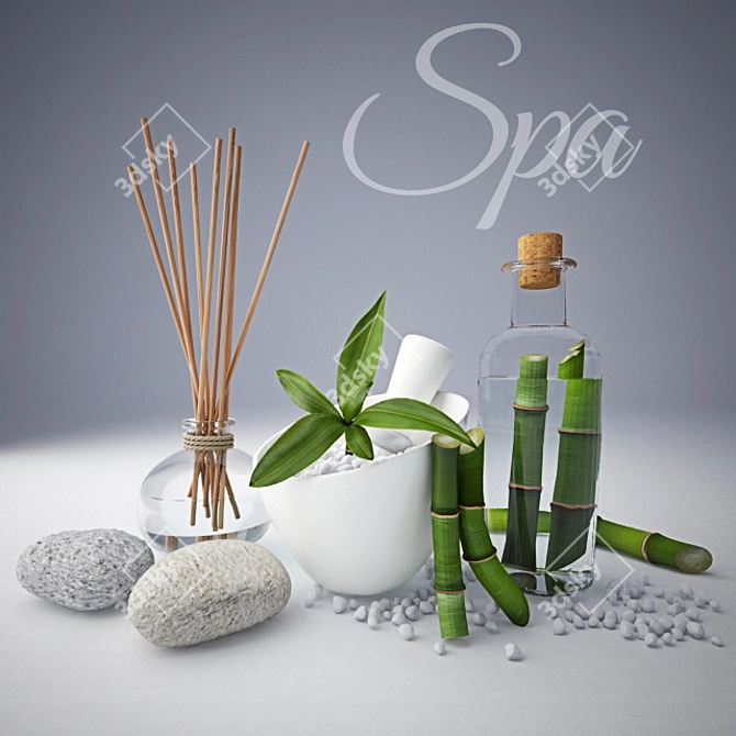 Spa Decor Set 3D model image 1