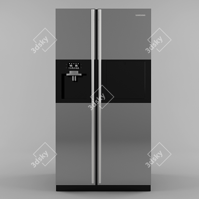 SAMSUNG RSH5ZLMR Side-by-Side Refrigerator: Spacious and Efficient 3D model image 1