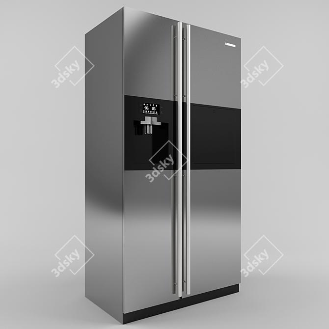SAMSUNG RSH5ZLMR Side-by-Side Refrigerator: Spacious and Efficient 3D model image 2
